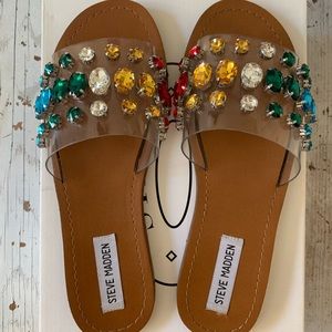 Seven Madden Multicolor Rhinestone Sandals